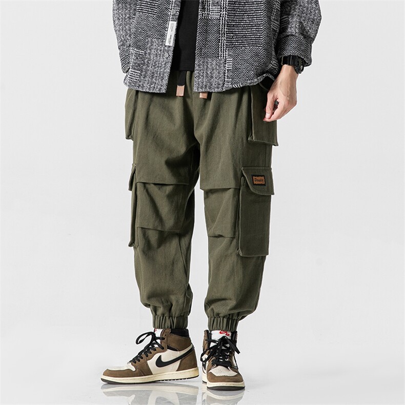 M-8XL棉秋季新款大码束脚多袋工装潮流休裤109-K313-P60,男装工装外套,星座109