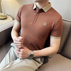 现货主推夏季短袖翻领Polo衫5色大码半袖T066-特P40，男装T恤，电商D342