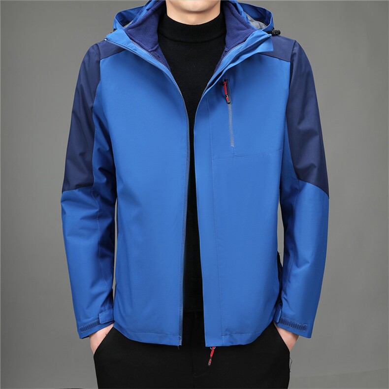 三合一冲锋衣外套男士秋季美式潮牌可拆卸防风防水户外登山服夹克,男装夹克,电商B212（原钱塘6029）