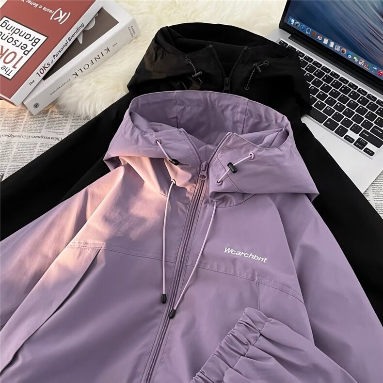 美式冲锋衣外套男春秋季机能风连帽户外登山服运动夹克潮W9276,男装夹克,星座1116A-1（原606A）