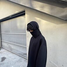 网络图现货立领小众连帽卫衣纯色套头宽松上衣R8891-P80，男装卫衣，星座1005-4