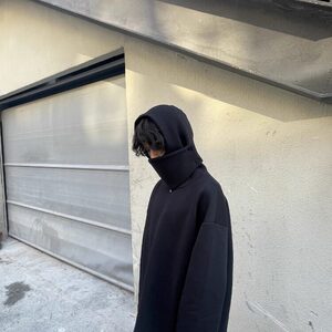 网络图现货立领小众连帽卫衣纯色套头宽松上衣R8891-P80图片