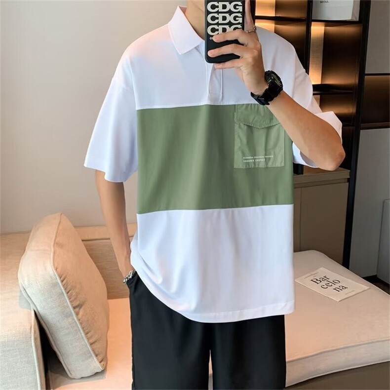 港风潮卫衣男翻领短袖POLO衫GT63P32,男装卫衣,星座1116-2