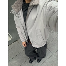 秋天低特律拼接做旧翻领外套男秋季宽松毛领哈灵顿棉服MH329，男装棉衣，星座1116A（原606A-3）