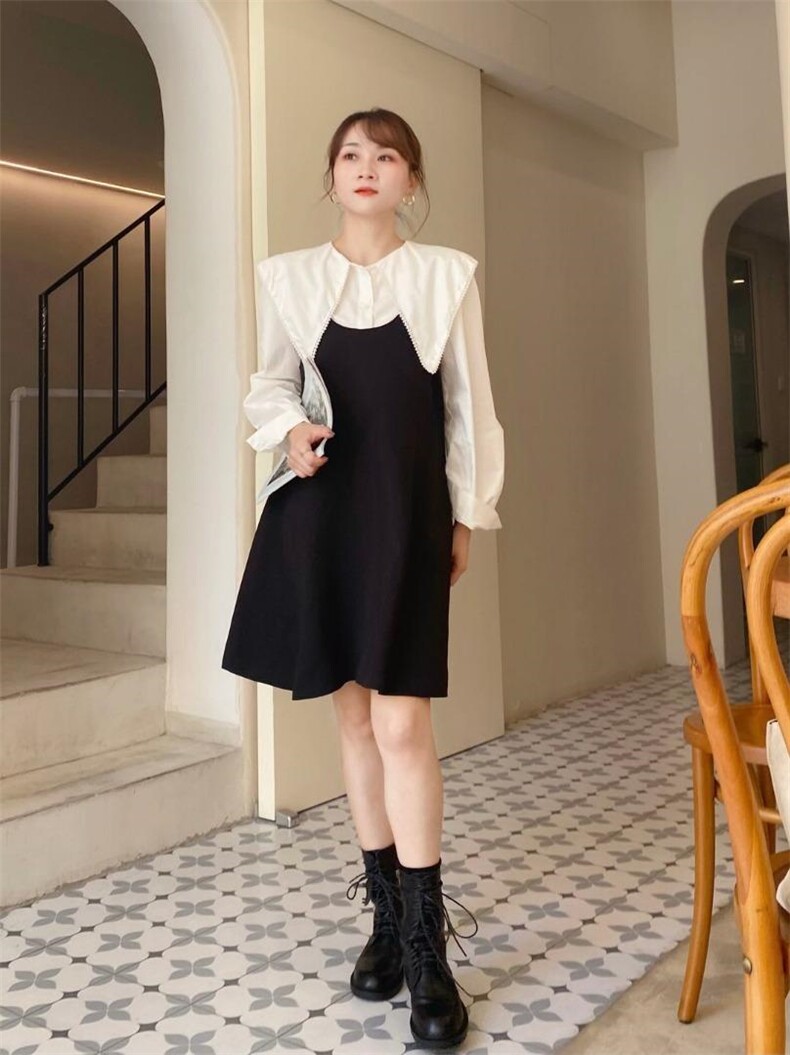 韩版大翻领两件套裙，其它，Balance Studio