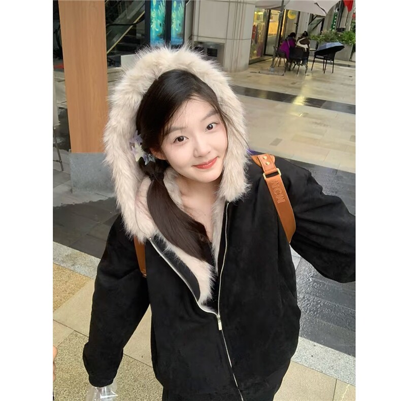 座山雕棉衣棉服女款2025新款冬季派克服小个子棉袄加绒加厚外套潮,男装棉衣,星座1210-1