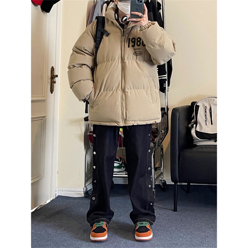 抖音品质美式潮流字母印花高街INS棉服JK23548特批65控108,男装棉衣,星座605(原A050)