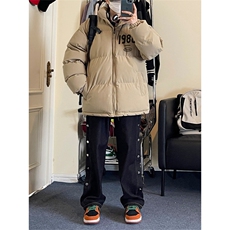 抖音品质美式潮流字母印花高街INS棉服JK23548特批65控108，男装棉衣，星座605(原A050)