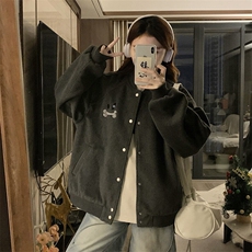 A476-P100新款棒球服重工刺绣插肩袖棒球夹克春秋休闲外套，男装夹克，星座911