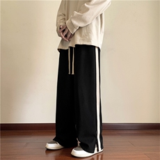 2025春季新款宽松直筒大码开衩卫裤运动裤休闲裤A017K602P55，男装休闲裤，电商A017
