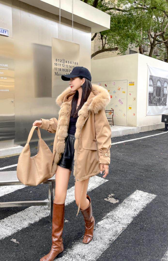 2021冬装狐狸毛派克服，其它，贻思茗