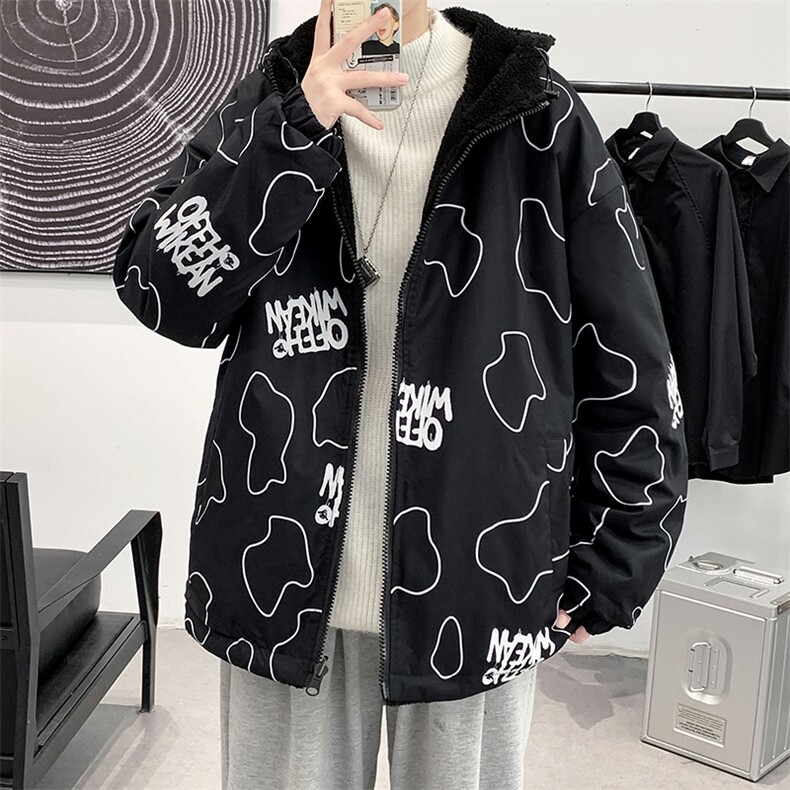 冬季青少年羊羔绒加厚棉衣运动两面穿外套男女8830-P115控价138,男装棉衣,电商A441-1