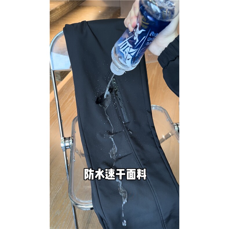 2024冬季拉链褶皱设计冲锋裤K23555-p50控68加绒K23555JR-p60控78,男装休闲裤,电商B315
