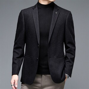 2023秋季新款西服男商务休闲小西装外套中年男士单西潮流时尚百搭图片
