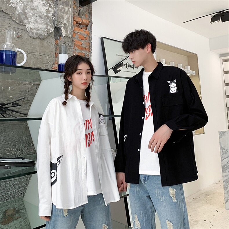 男女情侣纯棉火影陆飞衬衫714-3-C17-55-C18-p58b,男装衬衫,星座1404-3