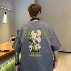 量大优供抖音视频支持得物配合二开美式满天星亮片短袖T恤MTX175，男装T恤，电商A486
