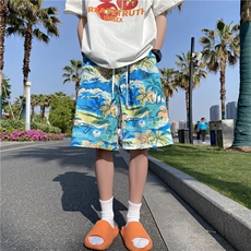 2025夏季透气舒适薄款宽松花短裤五分裤B315-K24094-特p20控38，男装休闲裤，电商B315