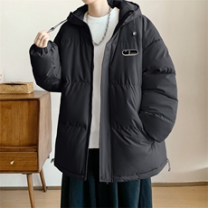 棉衣男冬季新款港风宽松连帽加厚羽绒棉学生棉服MF500-P69，男装棉衣，星座214-3