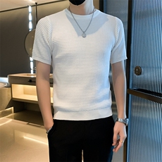 A409-1针织衫数据款主推T恤夏季百搭休闲时尚男士圆领短袖，男装T恤，电商A409-1