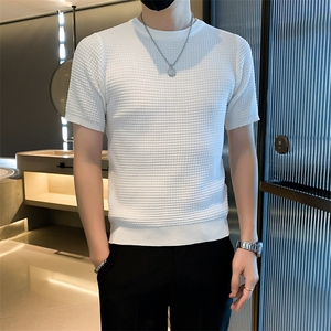 A409-1针织衫数据款主推T恤夏季百搭休闲时尚男士圆领短袖图片