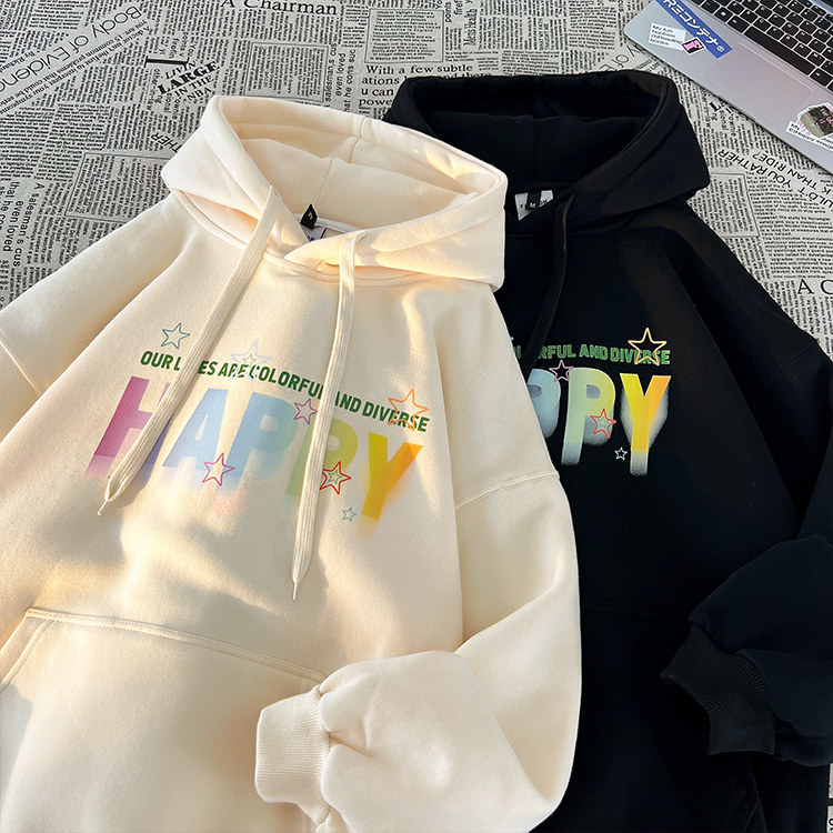 420克华棉复合银狐绒连帽印花加绒卫衣 有版权 1611B-WY01-P65图片