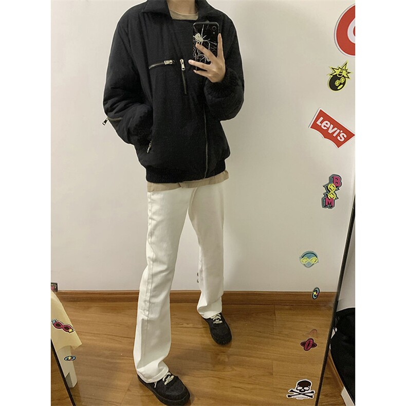 B221美式ins高街加绒加厚牛仔裤LK23010-P60控78加绒P70控98,男装牛仔裤,电商B221