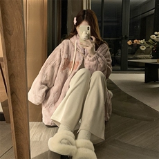 C913-P165加绒加厚毛茸茸兔毛高级感棉服美式复古刺绣羊羔毛外套，男装棉衣，星座911-2(原星座613-2）