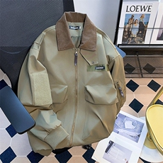 户外设计感拉链飞行员男宽松高级机车服工装夹克棒球服GA678P72，男装夹克，星座1013-5