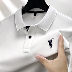男士POLO衫大货主推款长期款大秋冬长袖新款，男装Polo衫，钱塘207-1