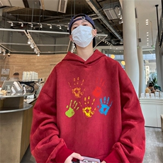 特P43控78秋季360G麂皮绒印花宽松休闲连帽卫衣JWY3270，男装卫衣，电商B370