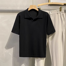 翻领短袖T恤男简约百搭休闲打底五分袖POLO衫FM25P38，男装Polo衫，星座1116-2