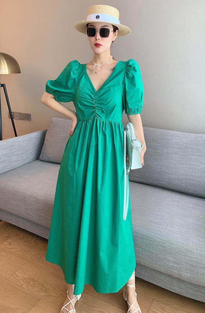 长款连衣裙，女装连衣裙，露彩