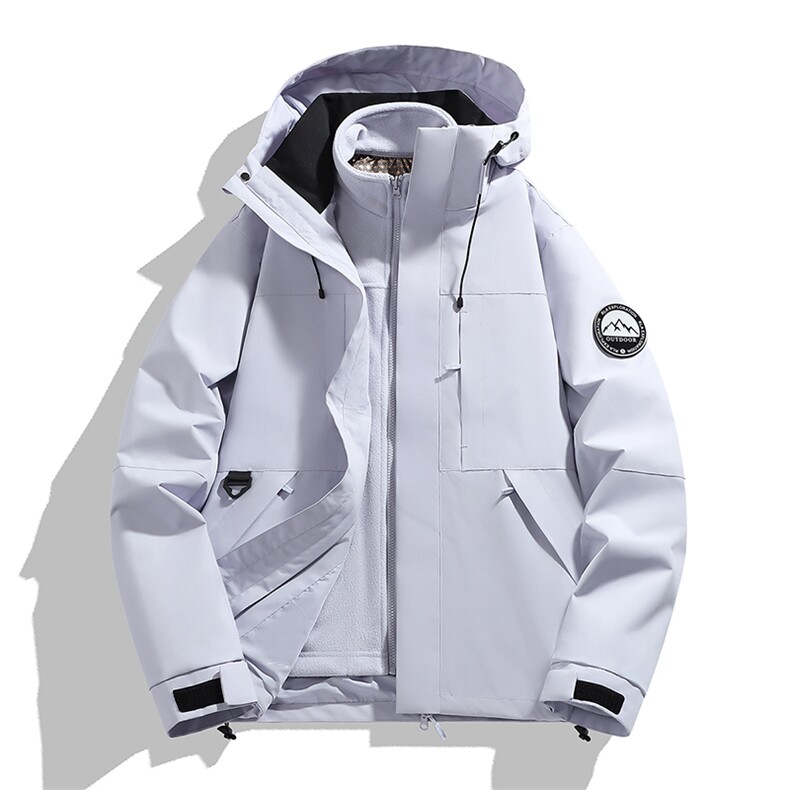 秋冬户外加厚防风防水冲锋衣户外登山保暖XS6199-P80/三合一P110,男装夹克,星座509