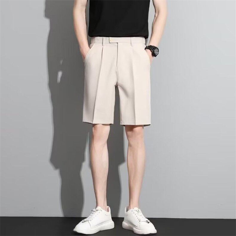 西装短裤男季新款穿搭配宽松垂感五分裤显瘦中裤气质K6289-P37,男装西裤,星座412-2