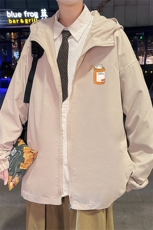 ！港风风衣男短款长袖夹克男休闲外套男上衣男DJK55-P45，男装夹克，电商B371
