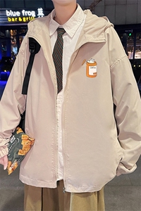 ！港风风衣男短款长袖夹克男休闲外套男上衣男DJK55-P45图片