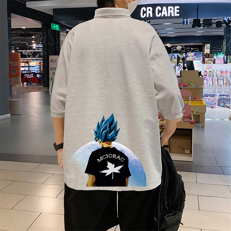 PL57154-P35翻领短袖polo衫男大码胖子半袖t恤男有领保罗衫模特,男装Polo衫,电商A040