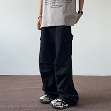 02美式高街多口袋工装裤简约百搭休闲裤男女XZ211-1-K2427-P65，男装工装外套，星座211-1