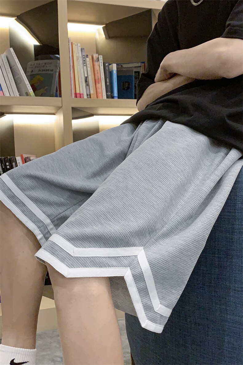 港风运动休闲裤男夏季潮流抽绳短裤D201-DM150-P30