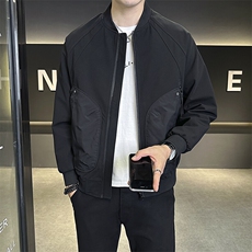 703-C15-P90秋冬男士拼接立体大口袋棒球领夹克衫外套加棉P105，男装夹克，星座703-1
