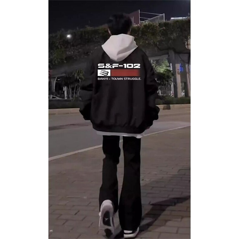 港风2025春秋痞帅外套男ins高街潮牌日系原宿风韩版潮流宽松夹克,男装夹克,星座506A