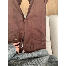 女风高腰棕色阔腿工装牛仔裤ZK0279-P55，男装牛仔裤，星座313A(原308A-2)