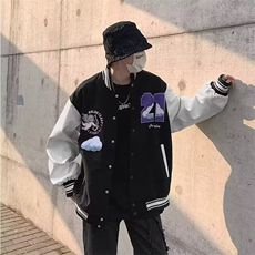 美式棒球服高街学院风痞帅字母情侣款日系夹克J666-P70，男装夹克，星座1109-3