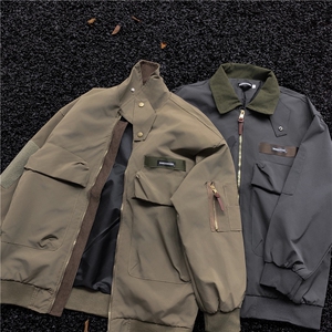 户外设计感拉链飞行员外套男女机车服工装夹克棒球服~WT6788图片