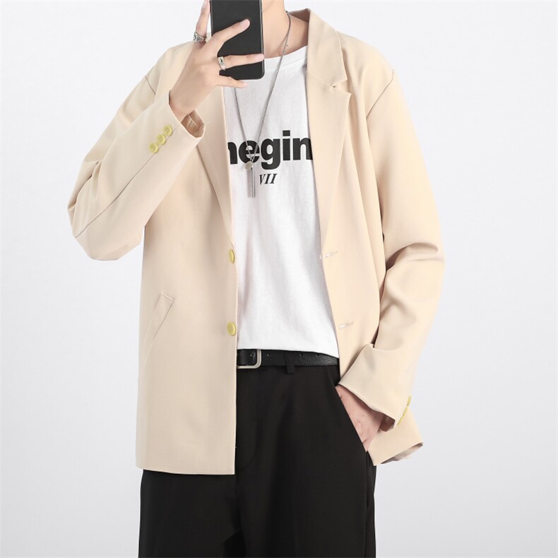 ins休闲西服男韩版潮流痞帅气小西装上衣港风潮牌单西外套dk，男装西服，星座505-2（原电商A260-1)