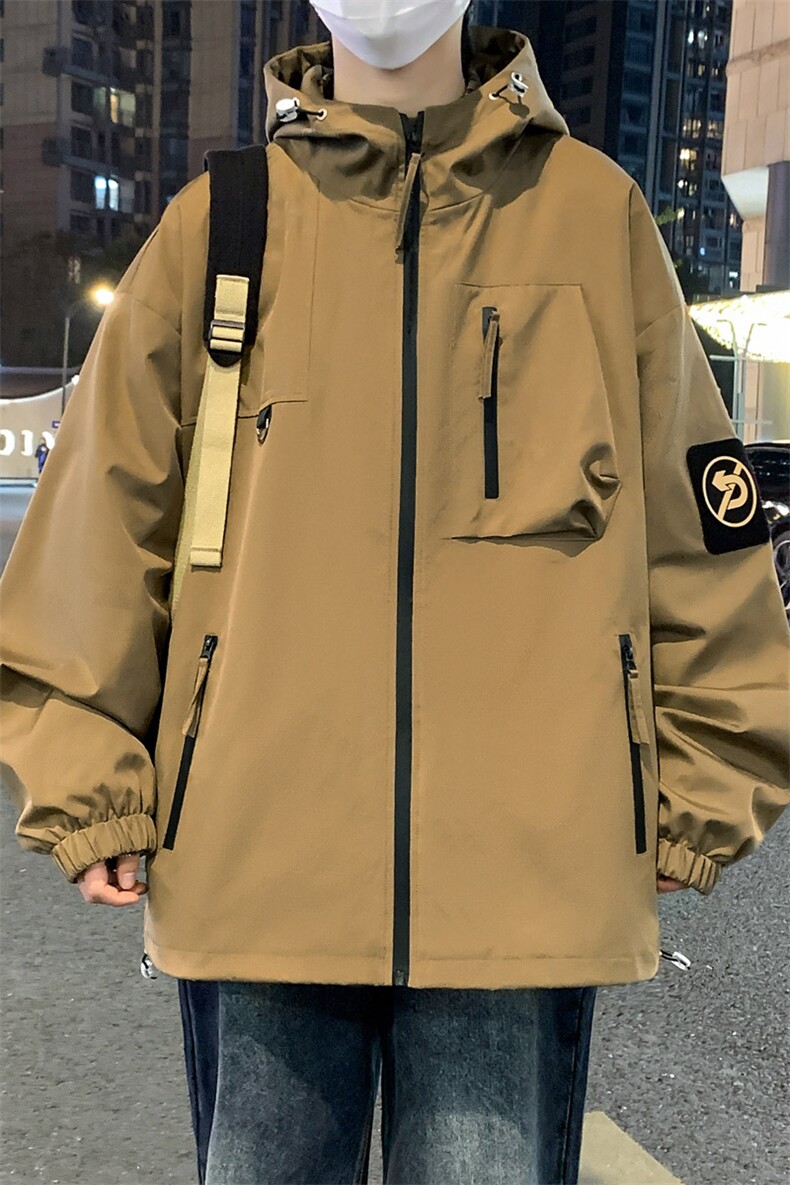 2025秋季新款宽松连帽多口袋夹克休闲外套A436-D1205-P65,男装夹克,电商A436