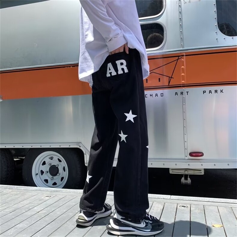 牛仔裤男夏季潮大码休闲裤子高街V115P42,男装牛仔裤,星座1116-2