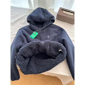网图高品双面摇粒绒加厚保暖连帽羊羔绒开衫外套男女A1050-P65