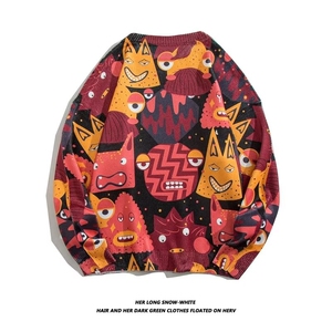 男秋冬季新款潮韩版百搭情侣毛衣针织衫外套M031P40图片