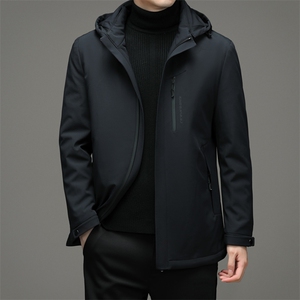 2023新款羽绒服男士短款商务休闲上衣外套中老年爸爸装J611-P260图片